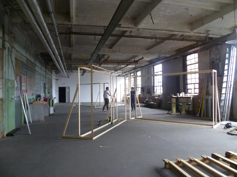 Mehrzweckhalle — the 200.3 m² multipurpose hall on the first floor of Flutgraben